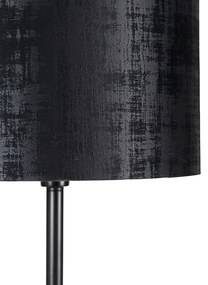 Nowoczesna lampa podłogowa czarny klosz 40 cm - Simplo Nowoczesny Oswietlenie wewnetrzne