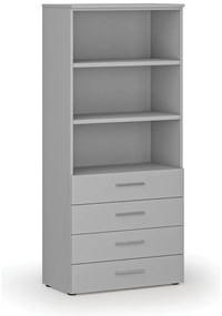 Szafa biurowa z szufladami PRIMO GRAY, 800 x 420 x 1781 mm, szary