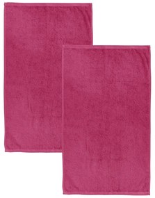 Ciemnoróżowe bawełniane ręczniki kąpielowe szybkoschnące/frotte zestaw 2 szt. 90x140 cm Quick Dry – Catherine Lansfield