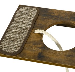 PawHut Zestaw schodków dla kotów, wspinaczka ścienna, 8-elementowy, do 8 kg, solidny, Brązowy/Kremowy