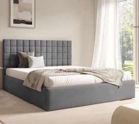 Ciemnoszare łóżko tapicerowane 3 rozmiary Z1-S52