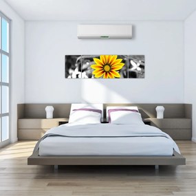 Obraz żółtego kwiatu (170x50 cm)