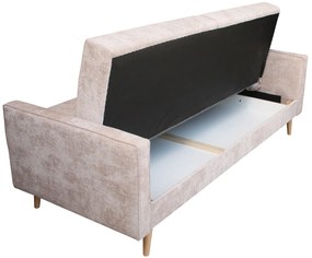Beżowa sofa rozkładana na nóżkach S1-R94