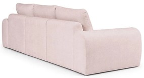 Jasnoróżowa sofa z materiału bouclé 287 cm Mirel – Rodier