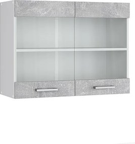 Szklana szafka kuchenna beton 80x31x60 r-line