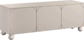 Szafka RTV trzydrzwiowa Sonatia II 150 cm na nogach kulach - kaszmir