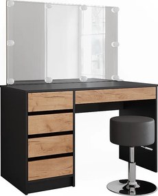 Toaletka antracyt/złoty dąb 120x55x75 sherry