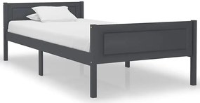 Szare skandynawskie łóżko z drewna 120x200 R9-G19