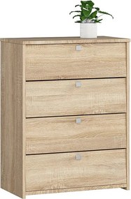 Szafka na buty AKORD RUBIN Dąb Sonoma 66 cm 4 drzwi kolor Dąb Sonoma mat 4 półki 66x36x85 cm