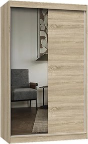 Szafa Iga 120 A/B | Dąb Sonoma | 120x61x200 cm |Szafa Przesuwna z Lustrem