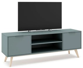 Szarozielona szafka pod TV 140x53x40 cm Pisco – Marckeric