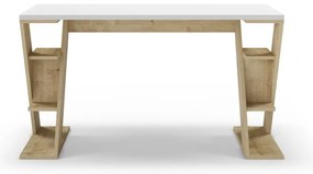 Biurko z białym blatem 60x137 cm Butterfly – Marckeric