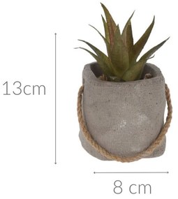 Sztuczna roślina w doniczce cementowej, Ø 8 cm