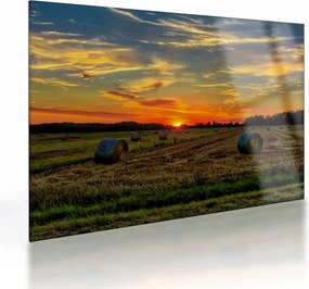 Obraz na szkle - Wiejskie bale (70x50 cm)