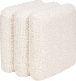 Beżowy puf z materiału bouclé Radd – noo.ma