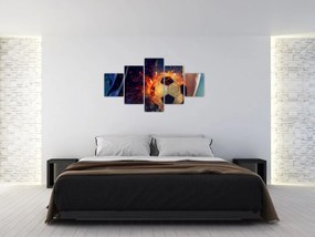 Obraz - Piłka w ogniu (125x70 cm)