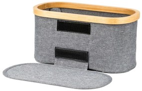 Pojemnik do przechowywania G21 30 x 15 x 15 cm, bambusowy z pokrywką, szary