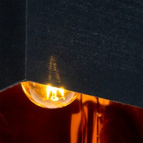 Nowoczesna lampa sufitowa czarna ze złotem - VT