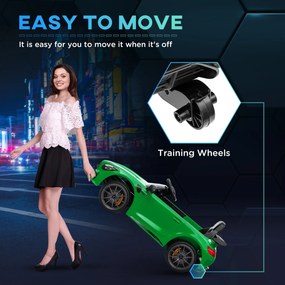 AIYAPLAY Elektryczny samochód dla dzieci Mercedes, 3-5 km/h, pilot, światła i muzyka, Zielony