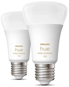 Inteligentne żarówki LED z gwintem E27, 11 W zestaw 2 szt. White ambiance – Philips Hue