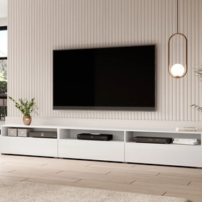 Szafka RTV uniwersalna BAROLO 270 cm do Salonu pod Telewizor - Biały