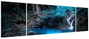 Obraz - Magiczna noc w tropikalnym lesie (170x50 cm)