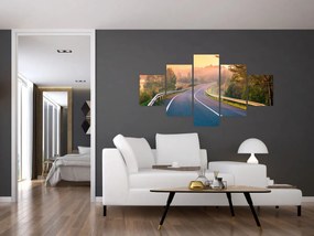 Obraz - Podróż o wschodzie słońca (125x70 cm)