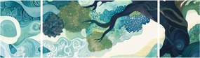 Obraz – Zielona korona drzewa życia (170x50 cm)