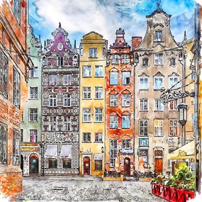 Obraz 90x90 cm Gdansk – Fedkolor