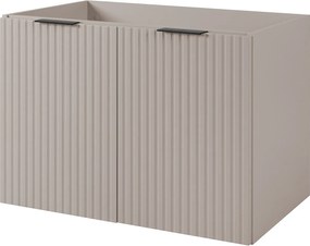 Szafka łazienkowa z drzwiami, Kaszmir + czarny uchwyt, 80 x 57 x 46 cm