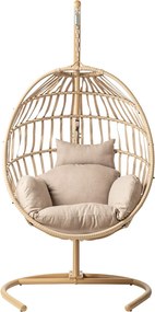 FOTEL WISZĄCY VICO Z PODUSZKĄ BEŻOWY