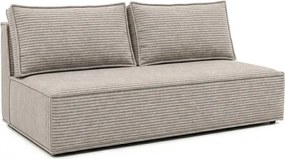 Sofa z Funkcją Spania MAVIA Beżowa Sztruksowa Nowoczesna