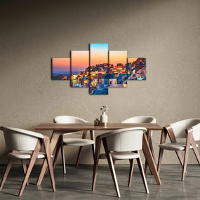 Obraz - Santorini o zmierzchu (125x70 cm)