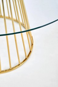 Okrągły stół ze szklanym blatem w stylu glamour Liverpool