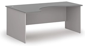 Ergonomiczne biurko  PRIMO GRAY, 180x120 cm, lewe, szary/grafit