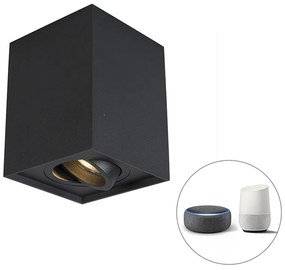 Inteligentny reflektor czarny regulowany z WiFi GU10 - Quadro Up Nowoczesny Oswietlenie wewnetrzne
