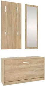 3-częściowy zestaw do przedpokoju dąb sonoma Z2-M85