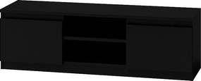 STOLIK KAWOWY Z SZAFKĄ POD TELEWIZOR 120 CM - CZARNY