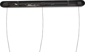 Lampa wisząca czarna z mokką, w zestawie LED z 3-stopniową regulacją ściemniania, 3-punktowa Easylift - Witch