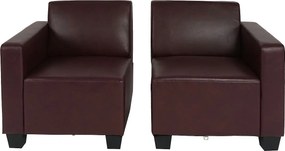 Sofa 2-osobowa Moncalieri,  Czerwono-brązowy