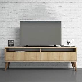 Stojak pod TV dębowy – 150 cm x 30 cm x 50 cm