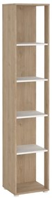 Biało-naturalny regał w dekorze dębu 41x205 cm Sign – Tvilum