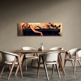 Obraz - Kobieta na fortepianie (170x50 cm)