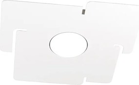 Lampa sufitowa LED ECHO Top Light z białego metalu, kwadratowy kształt z gniazdem na żarówkę Gx53