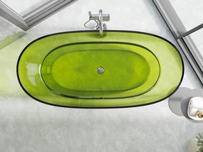 Mexen Pure wanna wolnostojąca transparentna 170 x 80 cm, lime, korek chrom - 58071708012