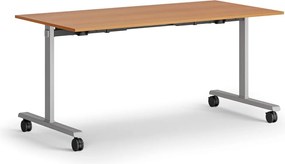 Mobilny stół MATCH, 160x80 cm, szara podstawa, czereśnia