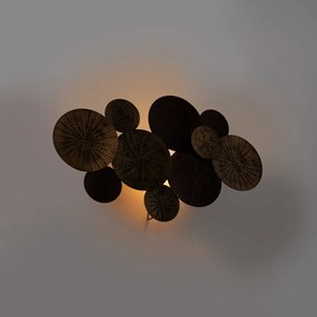 Lampa ścienna w stylu art deco antyczne złoto 71 cm - Kelly