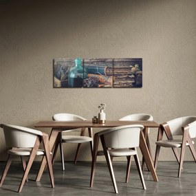 Obraz - Stolik aptekarki (z zegarem) (90x30 cm)