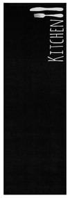 Czarny chodnik Zala Living Cook & Clean Kitchen Cutlery, 50x150 cm