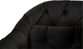 Czarna aksamitna sofa 130 cm Budapest – Mauro Ferretti